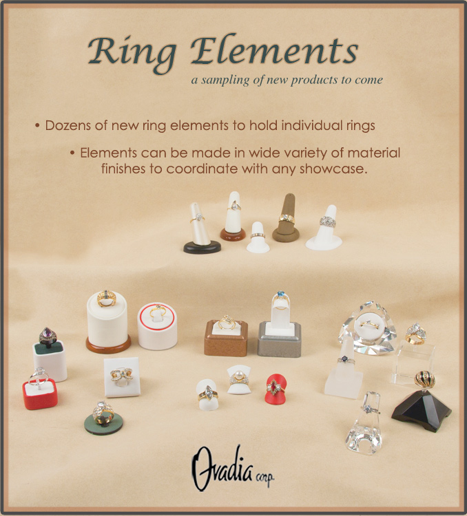 Single ring jewelry display elements