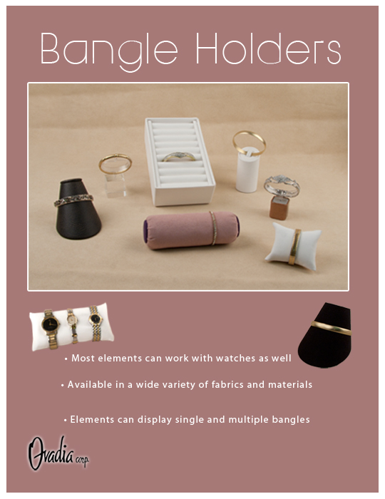 Jewelry displays for bangles