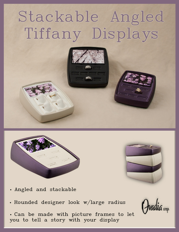 Stackable angled jewelry display